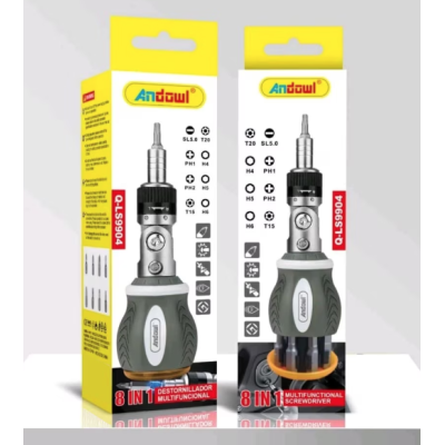 Surubelnita Magnetica LS9904 cu 8 Capete Interschimbabile Mecanism Tip Cliche