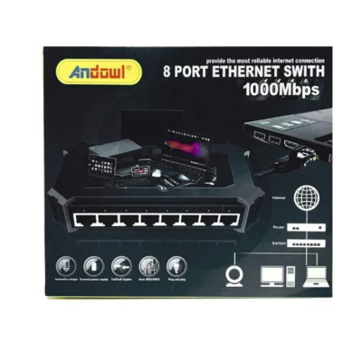 Switch internet cu 8 porturi QJH02 de 1000Mbps