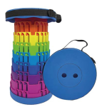 Taburet telescopic curcubeu albastru