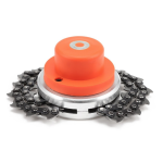 Tambur motocoasa universal MX153 cap ROSU CU FILET lant de drujba 2x12 dinti 25.4mm 