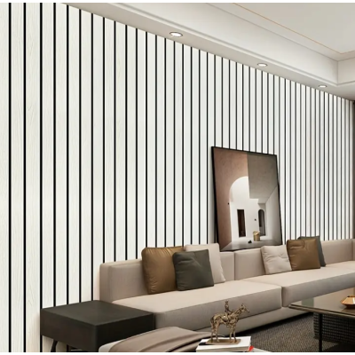 Tapet model riflaj lemn 3D GRI cu dungi 40 x 300cm