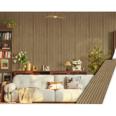 Tapet model riflaj lemn 3D MARO cu dungi 40 x 300cm