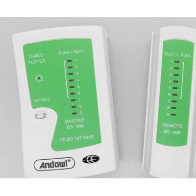 Tester cablu de retea Andowl RJ11 RJ45 25mA Q314