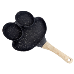 Tigaie antiaderenta cu 3 compartimente rotunde