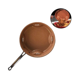 Tigaie portocalie rotunda cu aer