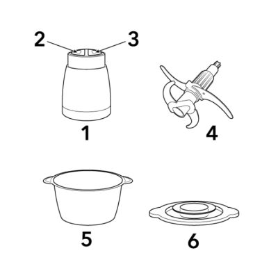 Tocator Electric Multifunctional Q JR842 650W cu 2 Viteze din Inox pentru Carne Fructe si Legume Capacitate 3L