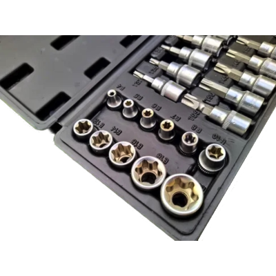 Trusa 29 piese Chei Tubulare Torx si Capete Biti Torx