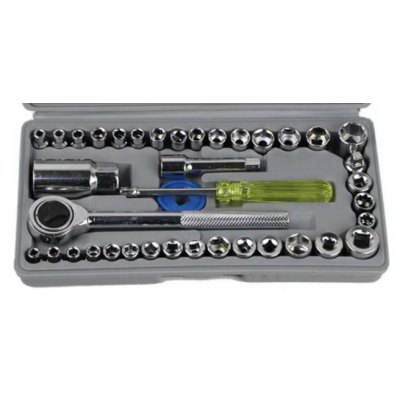 Trusa 40 piese tubulare capete si cheie clichet