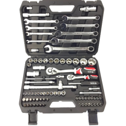 Trusa 82 scule mixte de mana cutie plastic neagra