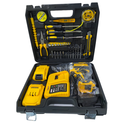 Trusa bormasina 24V cu 2 acumulatori, incarcator si 37 accesorii ZD