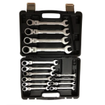 Trusa chei combinate cu clichet si cap articulat dimensiuni de la 8 la 24mm 14 piese