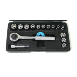 Trusa chei tubulare 1/4 cu clichet 17 piese