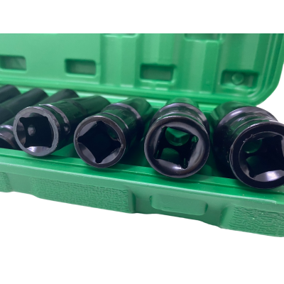 Trusa Chei Tubulare Impact  - 10 Tubulare  1/2 8 - 24 Mm Cutie Rosu/Verde