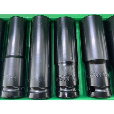 Trusa Chei Tubulare Impact  - 10 Tubulare  1/2 8 - 24 Mm Cutie Rosu/Verde