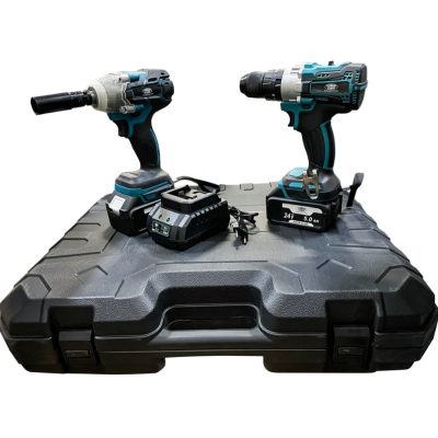 Trusa completa 4 Piese 24V 5AH ce contine : Rotopercutor Bormasina Autofiletanta de impact si  Flex