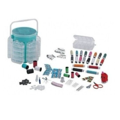 Trusa de cusut si croitorie, portabila, cu 210 accesorii