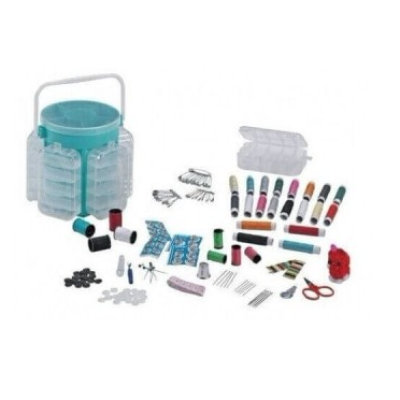 Trusa de cusut si croitorie, portabila, cu 210 accesorii
