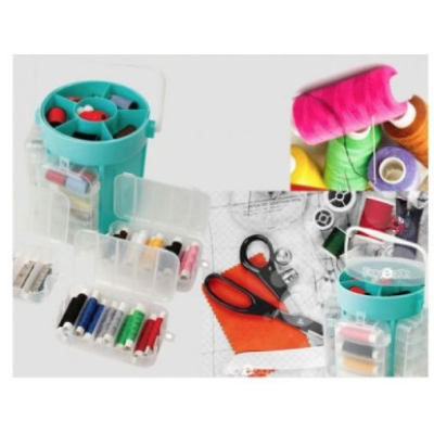 Trusa de cusut si croitorie, portabila, cu 210 accesorii