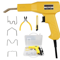 Trusa neagra cu Pistol de lipit din plastic cu capse termice 100W