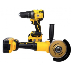 Trusa Polizor Unghiular + Autofiletanta cu 2 Acumulatori 128V