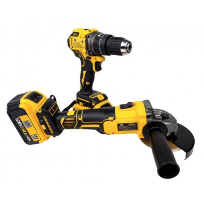 Trusa Polizor Unghiular + Autofiletanta cu 2 Acumulatori 128V