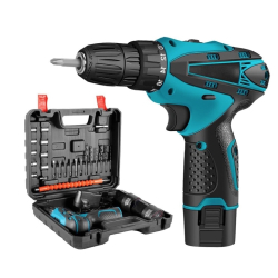 Trusa surubelnita electrica fara fir cu 2 acumulatori 12V cu 24 de accesorii incluse 2 viteze