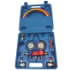 Trusa verificat AC cu 2 manometre 2 Robineti 2 mufe si 3 furtune 90cm pentru aer conditionat  / Freon