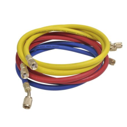 Trusa verificat AC cu 2 manometre 2 Robineti 2 mufe si 3 furtune 90cm pentru aer conditionat  / Freon