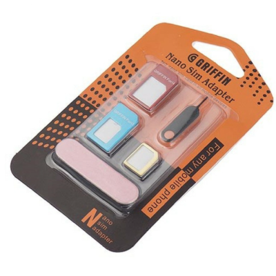 UB Adaptor universal Nano Sim Griffin 5 în 1 pentru toate dispozitivele mobile