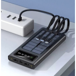 UB Baterie Externa 4 in 1 cu incarcare solara 10000mAh display digital si cabluri AM