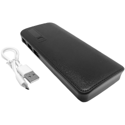 UB Baterie externa cu lanterna NEAGRA AMI