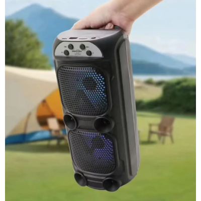 UB Boxa portabila KTS 1259 de 4 inch X 2 cu led multicolor