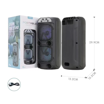 UB Boxa portabila KTS 1259 de 4 inch X 2 cu led multicolor