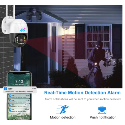 UB Camera Supraveghere video conexiune 4G sim V380PRO de 3MP 2048 x 1536 MK