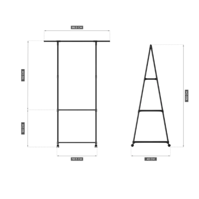 UB Cuier Haine Cu Suport Pantofi Design Stil Industrial Inaltime 160 Cm ALB