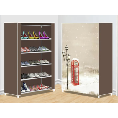 UB Dulap textil pentru incaltaminte 5 rafturi ALBASTRU SUS