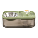 UB Fantana de apa si castron pisici 3L cu bol din otel inoxidabil BS