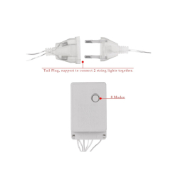 UB Instalatie 20 X 0.6m ALB CALD 480 LED tip TURTURI interconectabil