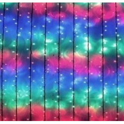 UB Instalatie 7070C Multicolor 240 LED Perdea 6x1m Exterior Fir Negru Gros Interconectabil IP65