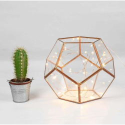 UB Instalatie Craciun Liniara 10 m cu Baterii Alb Cald 100 LED fir Cupru