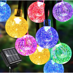 UB Instalatie Solara 7 metri cu 50 GLOBURI Cristal Led lumina MULTICOLORA