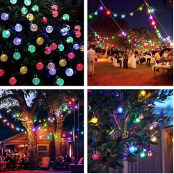 UB Instalatie Solara 7 metri cu 50 GLOBURI Cristal Led lumina MULTICOLORA