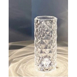 UB Lampa de masa decorativa cu LED tip "Crystal" ALB CALD