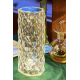 UB Lampa de masa decorativa cu LED tip "Crystal" ALB CALD