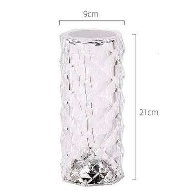 UB Lampa de masa decorativa cu LED tip "Crystal" ALB CALD
