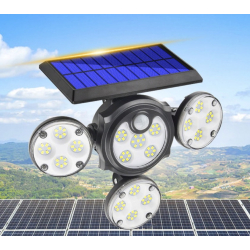 UB Lampa Solara LED AB TA121 4x casete iluminat, incarcare solara, senzor de miscare