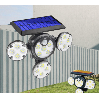 UB Lampa Solara LED AB TA121 4x casete iluminat, incarcare solara, senzor de miscare