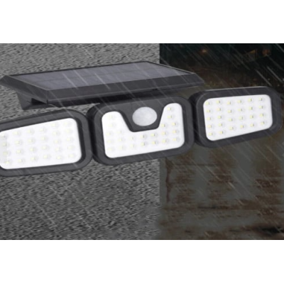 UB Lampa Solara Tripla cu Panou Solar Incorporat 74 LED SMD Reglabila 360 grade FL 1725A BASE