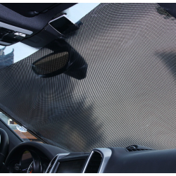 UB Parasolar auto cu ventuze retractabil NEGRU 58 cm x 125 cm