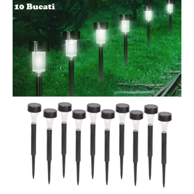 UB Set 10 lampi solare pentru gradina cu Led Negre SO